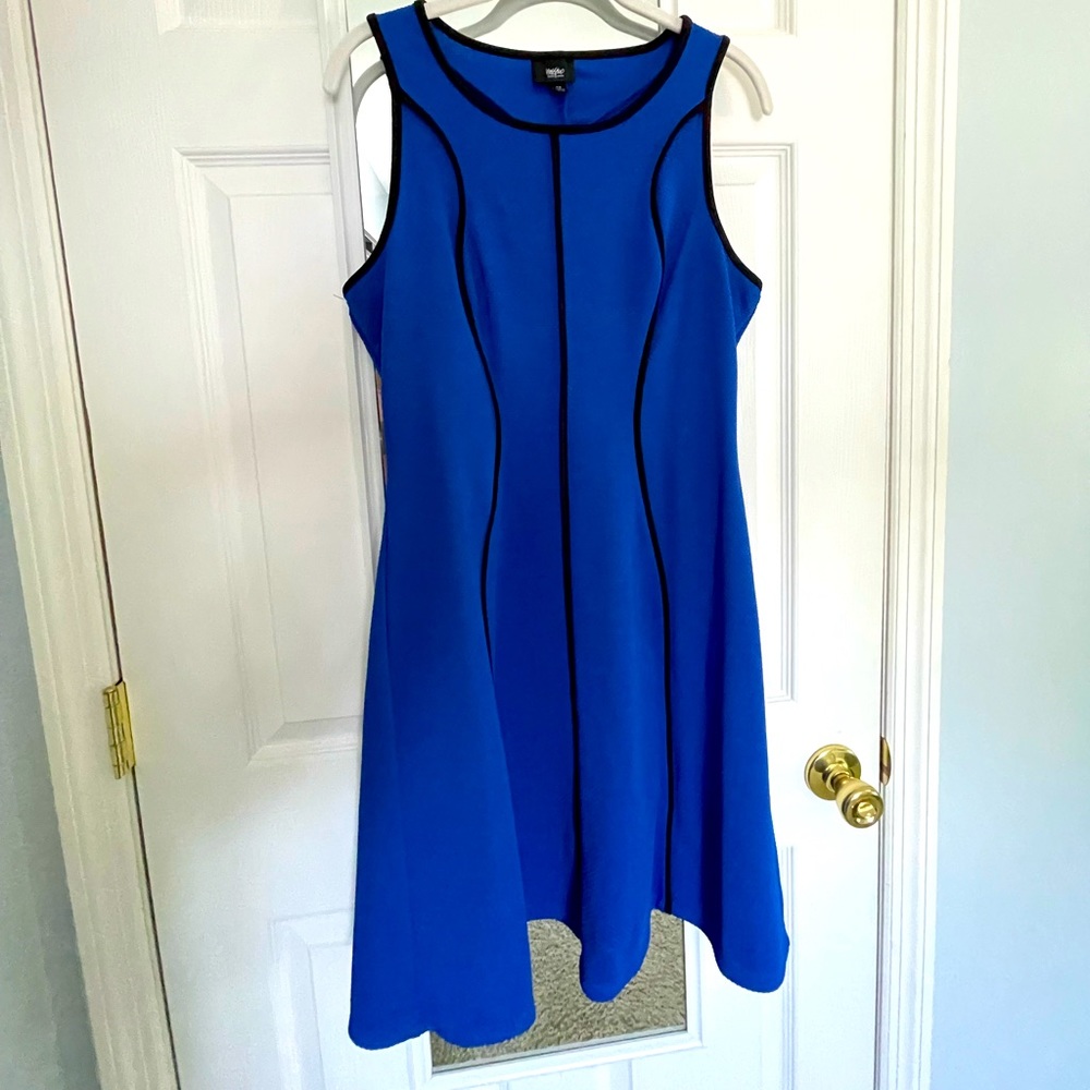 Massimo blue & black pique dress